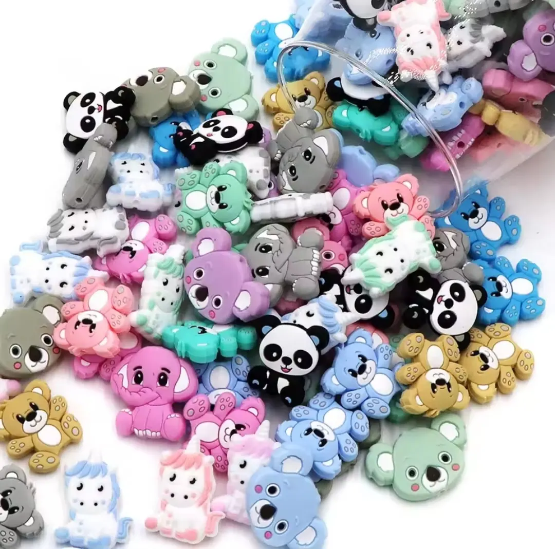 Silicone baby beads & clips