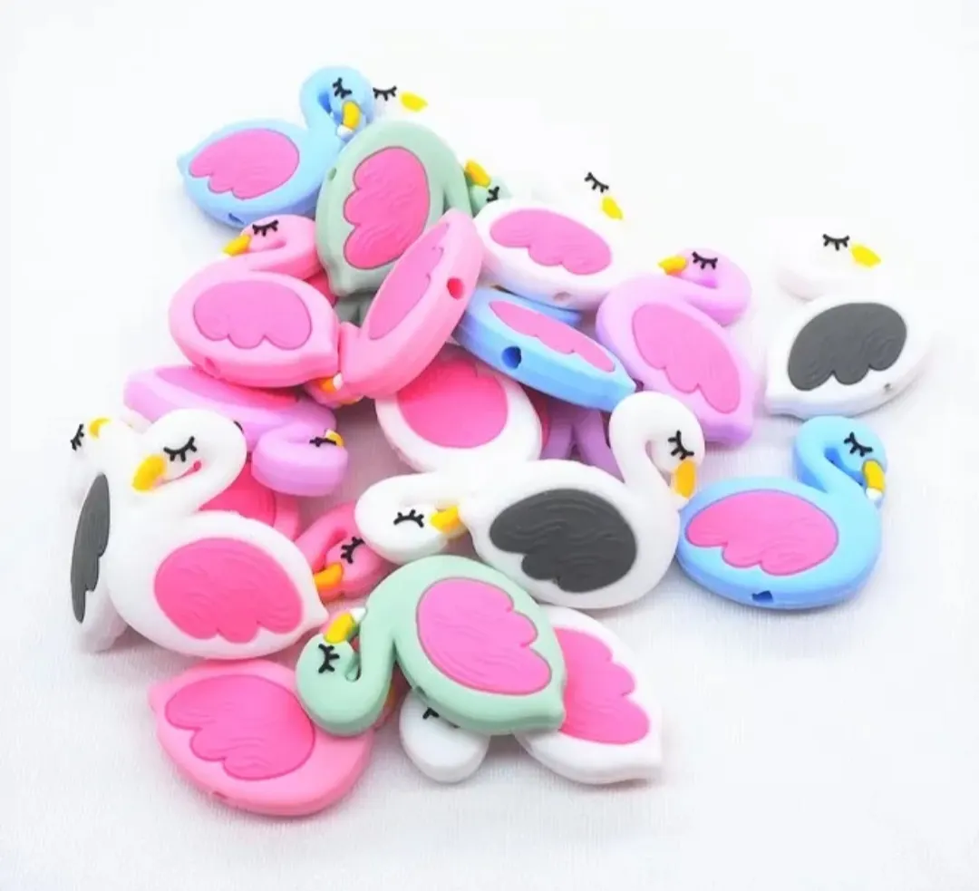 BPA free silicone baby duck beads handmade chianti pacifier jewelery making