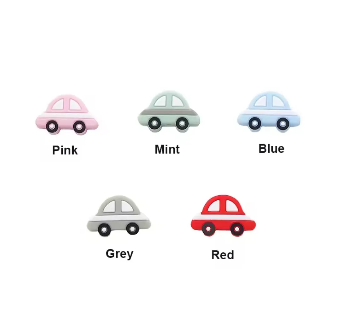 BPA free silicone car beads baby chain pacifier and pens jewelery making